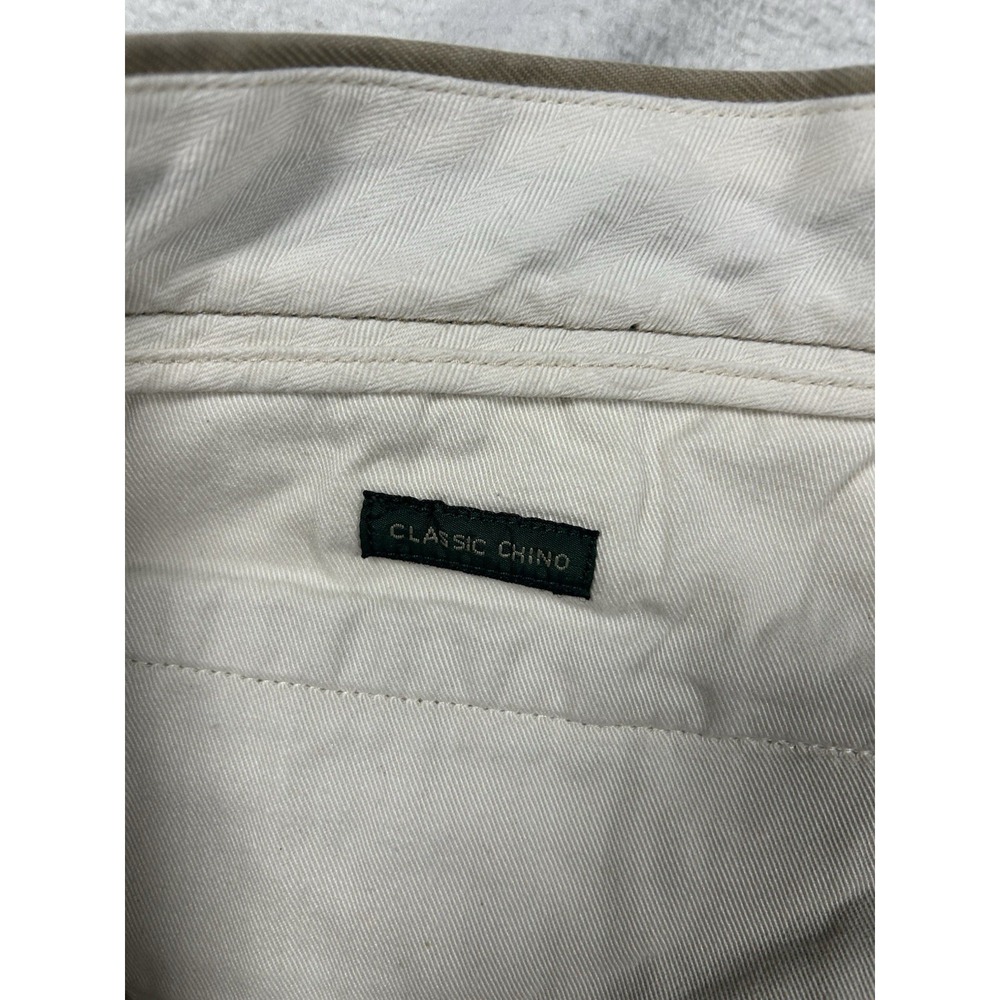 J Crew Oarsman Pants Mens 36x32 Khaki Classic Chino Cotton‎ Flat Front Casual - Picture 4 of 7